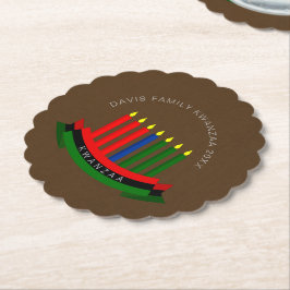 Lägg till Namn År Kwanzaa Candles Underlägg Papper