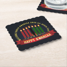 Lägg till Namn År Kwanzaa Candles Underlägg Papper