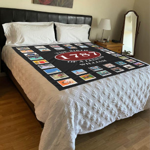 Lägg till Namn år och foton på födelsedagen Fleecefilt