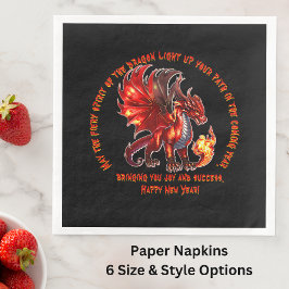 Lägg till Namn år, text - brandgyttja nytt år Pappersservett