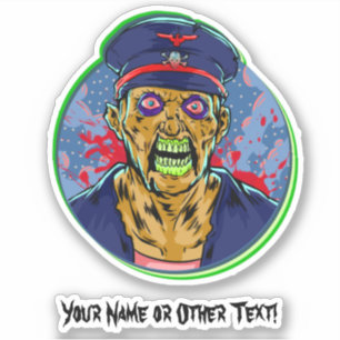 Lägg till Namn, Arg Pirat kapten Halloween Sticker Klistermärken