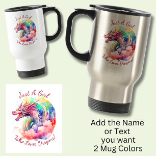 Lägg till Namn, bara en flicka som Kärlek dricker! Resemugg