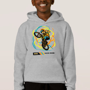 Lägg till Namn BMX Bike Rider Turns Swirls Freesty T Shirt