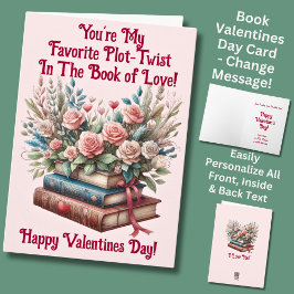 Lägg till Namn, Bokar Flowers Rosa Valentines day Kort