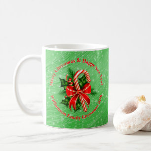 Lägg till Namn Byt text röd Grönt jul Kaffemugg