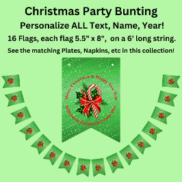 Lägg till Namn Byt text Röd Grönt Julbuntning F Vimplar