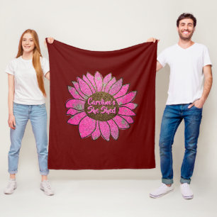 Lägg till Namn Byt text som hon skyggade Rosa solr Fleecefilt