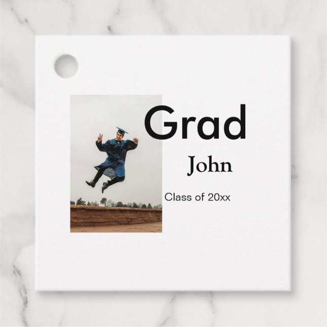 lägg till namn datumårstext QR studenten gratulera Gåvor Etiketter (Framsida)