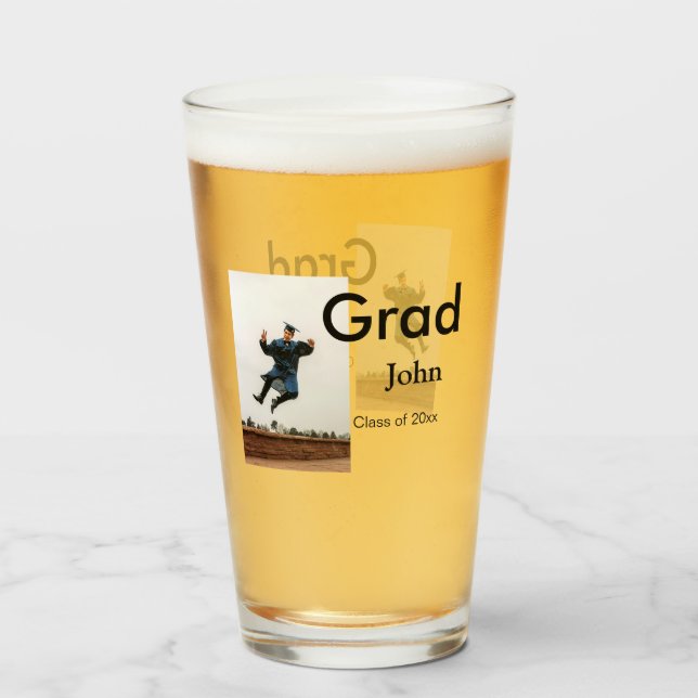 lägg till namn datumårstext QR studenten gratulera Glaskopp (Framsida fylld)