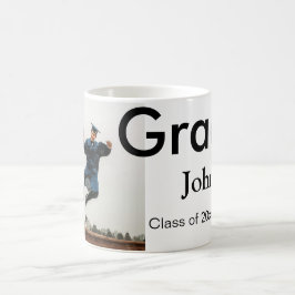 lägg till namn datumårstext QR studenten gratulera Kaffemugg