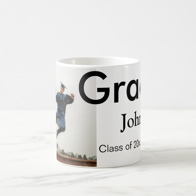 lägg till namn datumårstext QR studenten gratulera Kaffemugg (Center)