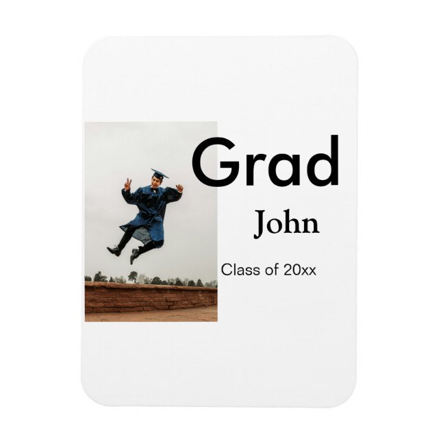 lägg till namn datumårstext QR studenten gratulera Magnet (Vertikal)