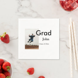 lägg till namn datumårstext QR studenten gratulera Pappersservett