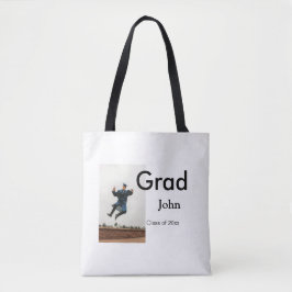 lägg till namn datumårstext QR studenten gratulera Tygkasse