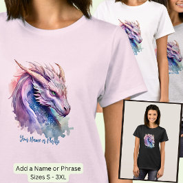 Lägg till Namn, Dragon Ansikte Head T Shirt