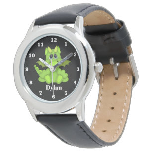 Lägg till namn Dragon-klockan för cute-pojkar Armbandsur