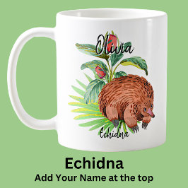 Lägg till Namn Echidna Australian Animal Kaffemugg