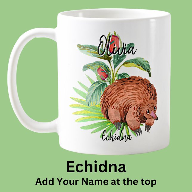 Lägg till Namn Echidna Australian Animal Kaffemugg (Skapare uppladdad)