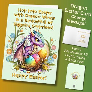 Lägg till Namn, Eggstra Dragon Vingar, Påsk Kort