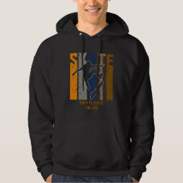 Lägg till Namn eller din text - SKATE-skateboarder Hoodie