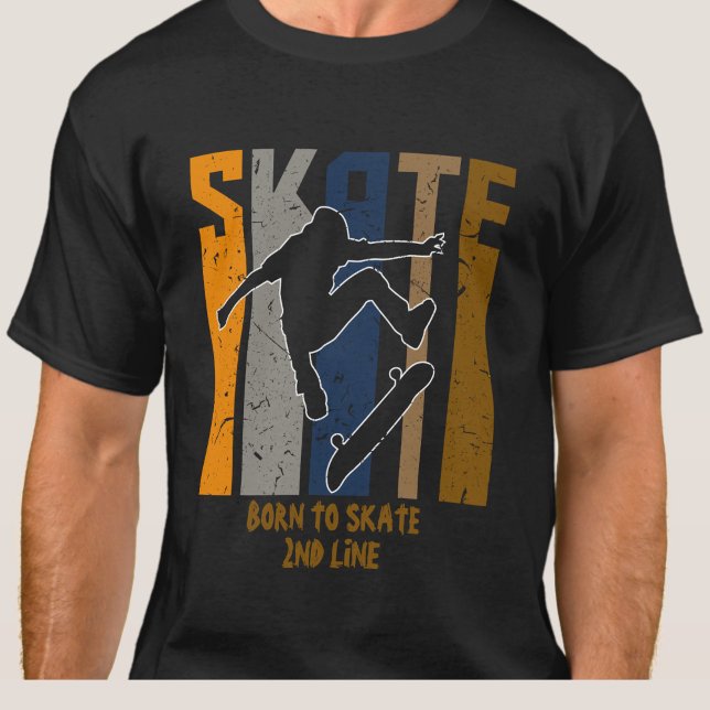 Lägg till Namn eller din text - SKATE-skateboarder T Shirt (Skapare uppladdad)
