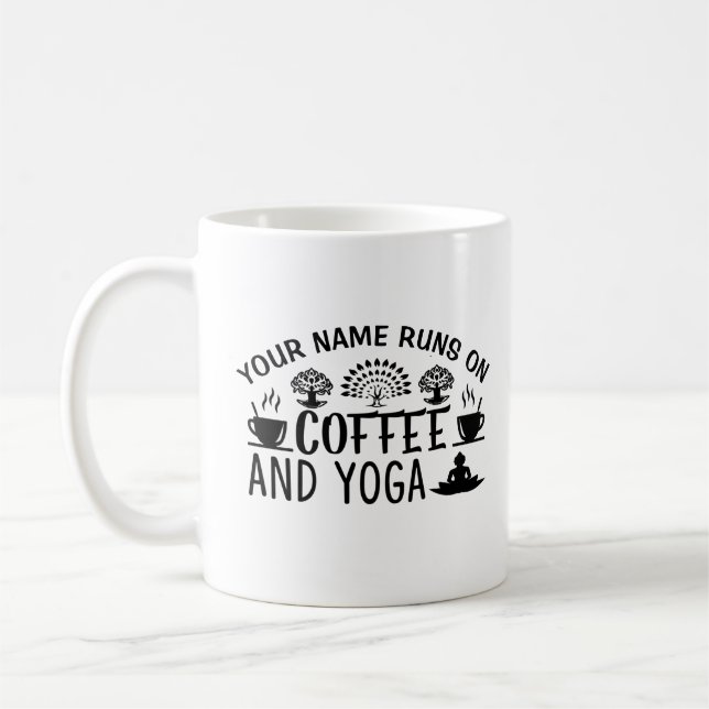 Lägg till Namn eller Springan Text på kaffe och Yo Kaffemugg (Vänster)
