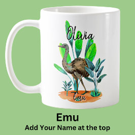 Lägg till Namn Emu Australian Bird Animal Kaffemugg