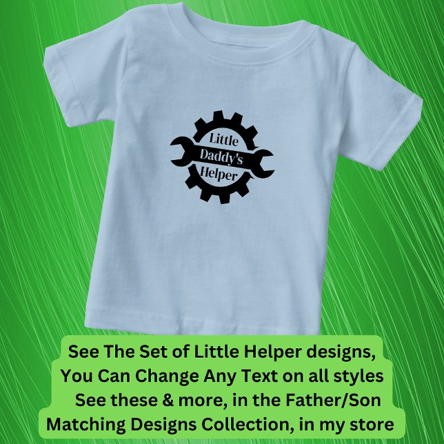 Lägg till Namn farmors Pappor Little Helper, Verkt T Shirt (Skapare uppladdad)