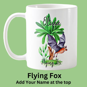 Lägg till Namn Flies Fox Australian Animal Kaffemugg