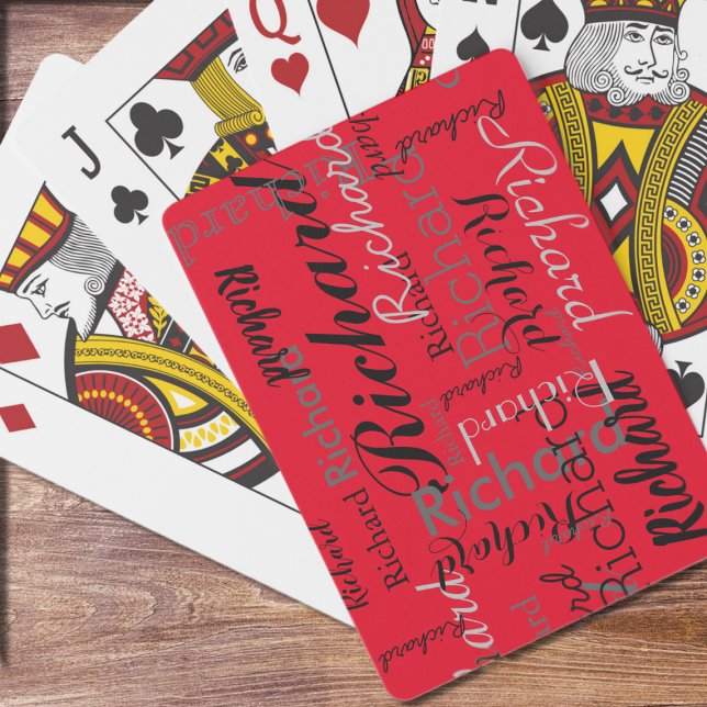 Lägg till Namn för att hämta Personlig Red Casinokort (Skapare uppladdad)
