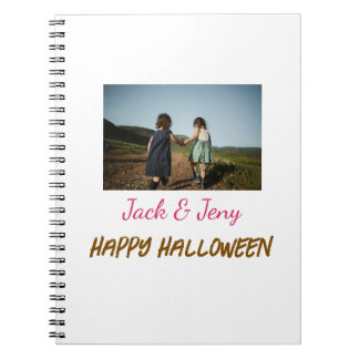 lägg till namn foto text Halloween barn flicka poj Anteckningsbok