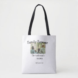 Lägg till namn-fotoårsjusterad vintage i familjen, tygkasse