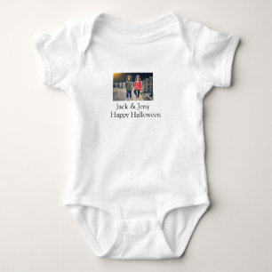 lägg till namn-fototext Halloween-barnflicka T Shirt