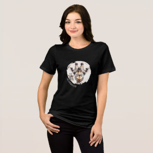 Lägg till Namn Friendly Giraffe Graphic T-Shirt