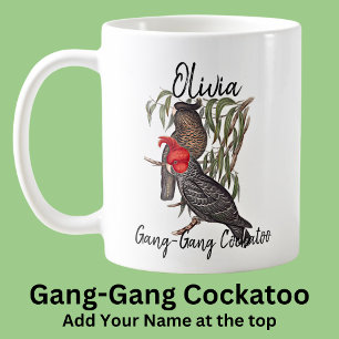 Lägg till Namn Gang-Gang Cockatoo Australian Bird Kaffemugg