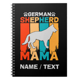 Lägg till Namn German Shepherd MAMMA, Blue Brown p Anteckningsbok