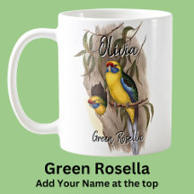 Lägg till Namn Grönt Rosella Australian Bird Anima