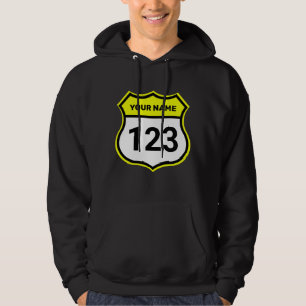 Lägg till Namn Gulten Nummersidentifiering för Täv Hoodie