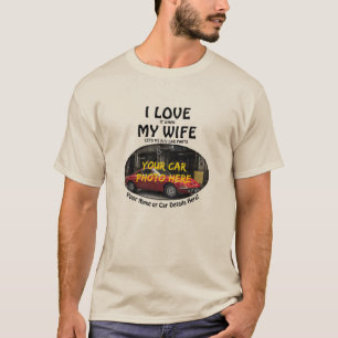 Lägg till Namn, hans bilfoto, text, i Kärlek när m T Shirt