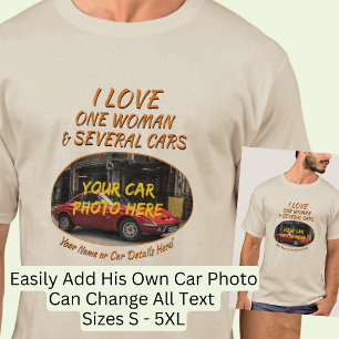Lägg till Namn, hans bilfoto, Text, I Kärlek Woman T Shirt
