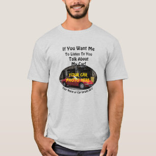 Lägg till Namn, hans bilfoto, text, låt mig lyssna T Shirt
