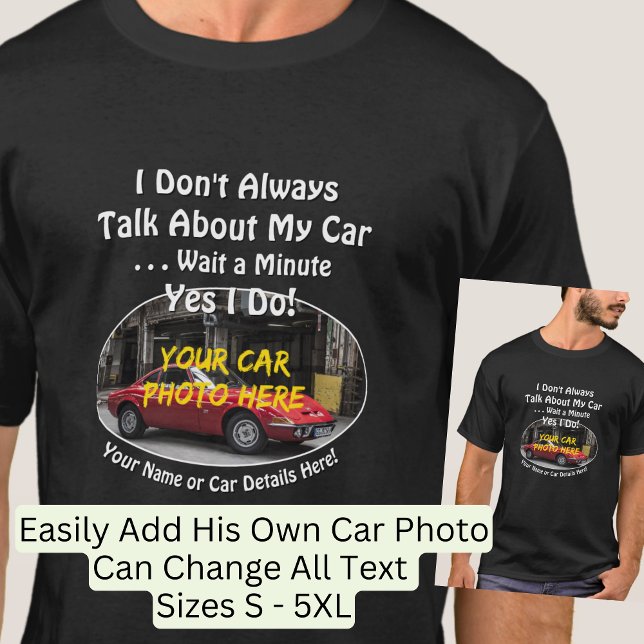 Lägg till Namn, hans bilfoto, text, prata inte all T Shirt (Skapare uppladdad)