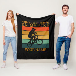 LÄGG TILL NAMN I BARA PÅ MIN BMX BIKE SUNSET FLEECEFILT
