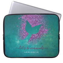 Lägg till Namn i Personlig Sjöjungfru Svan Laptop Fodral