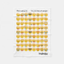 Lägg till Namn i Personligen Emoji Print Blanket