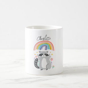 Lägg till Namn i Rasion och regnbåge Kaffemugg