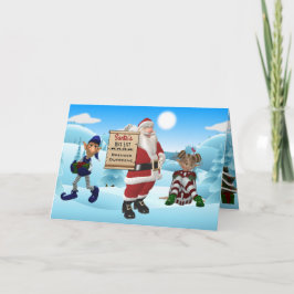 Lägg till Namn i "Santa's Nice List" Helgkort