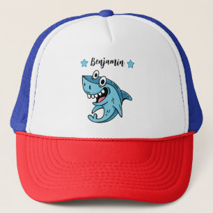 Lägg till Namn i Shark Birthday Gift, haj Älskare  Keps