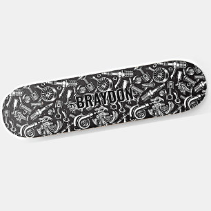 Lägg till Namn Initialer, Grått, automatiska reser Mini Skateboard Bräda 18,5 Cm