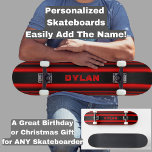 Lägg till Namn Initialer Red Rand Black Textured l Mini Skateboard Bräda 18,5 Cm<br><div class="desc">Lägg till vilken namn eller initialer som helst i den här underbara designen - Se min butik för många fler skateboard-utformningar och Skateboard T-Shirts,  Hoodies,  Backpacket,  Blankets med mera.</div>